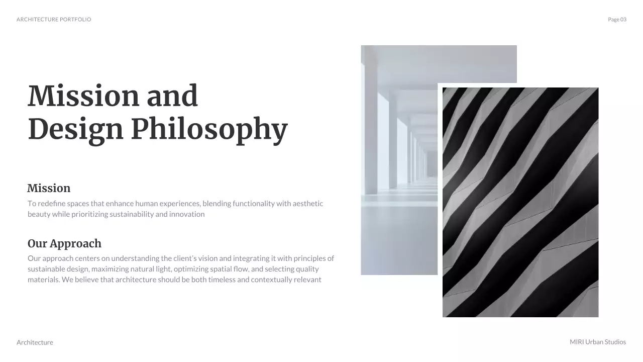 Black Modern Architecture Portfolio Presentation