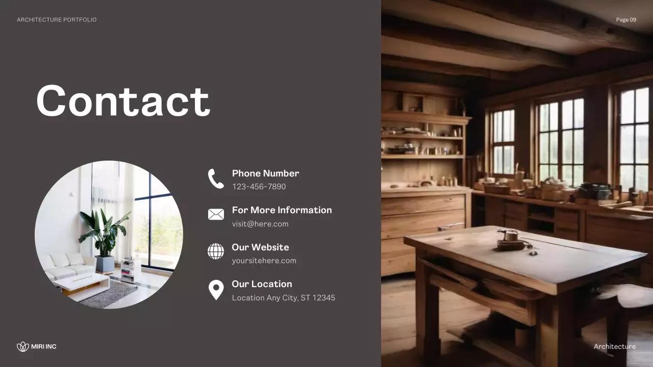 Presentasi Portofolio Arsitektur Modern Hitam