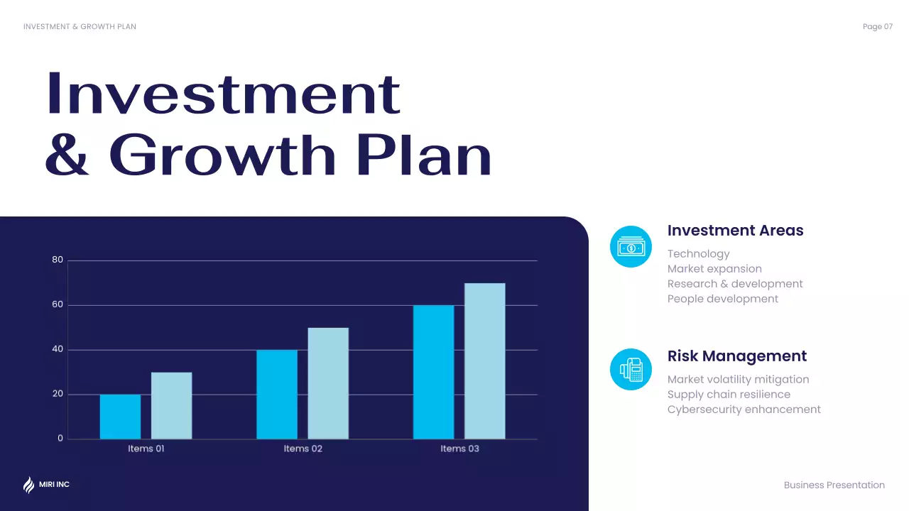 Navy Professional Business Presentation