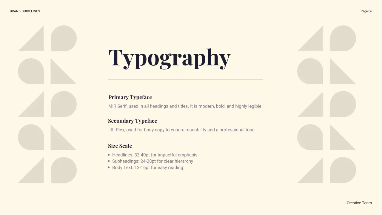 Navy Modern Brand Guidelines Presentation