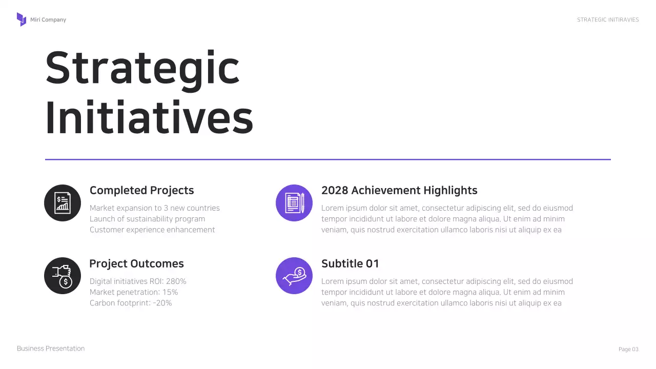 Purple Professional Business Presentation