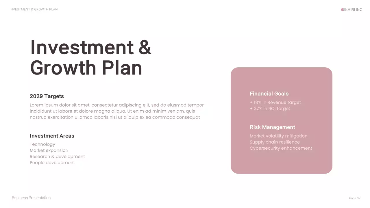 Pink Modern Business Report Presentation