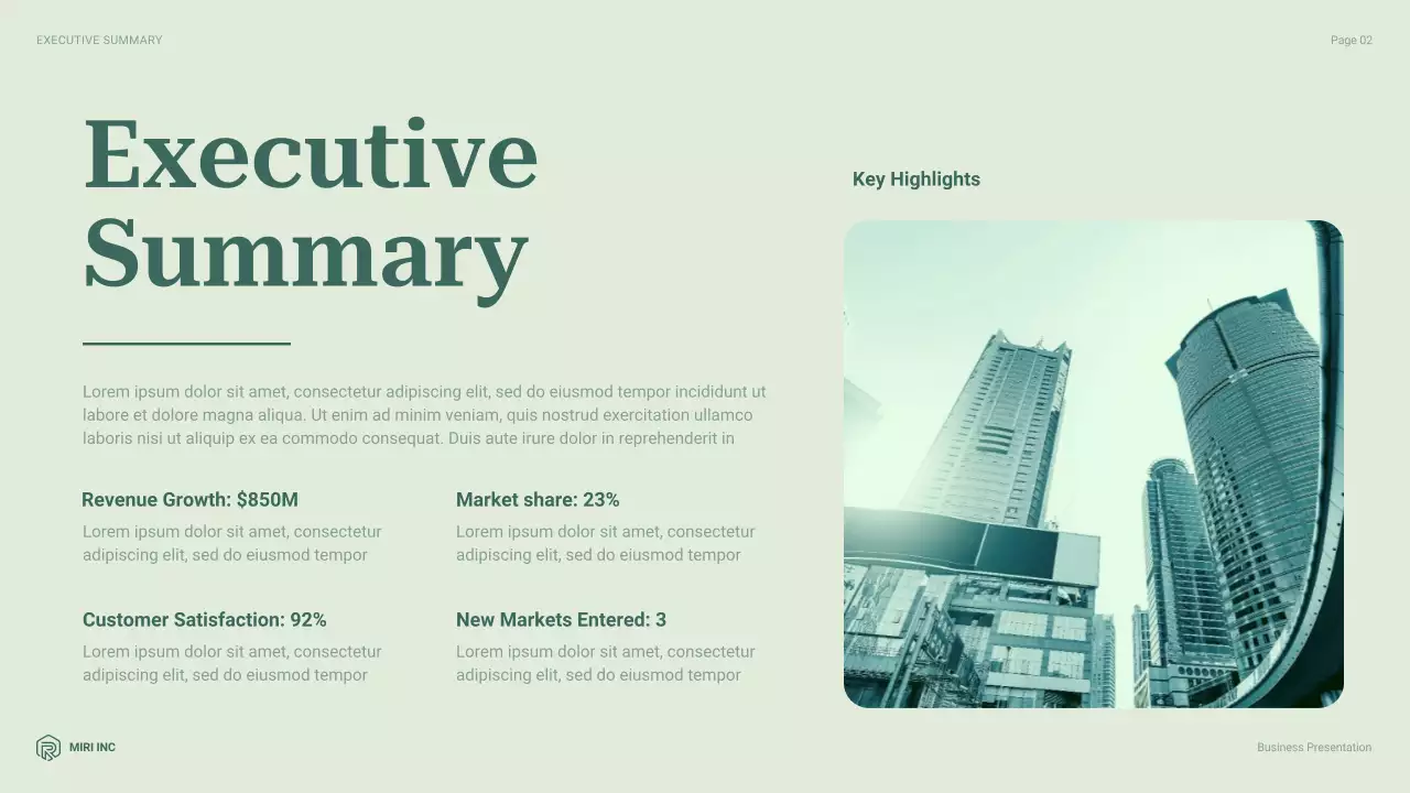 Green Professional Business Presentation