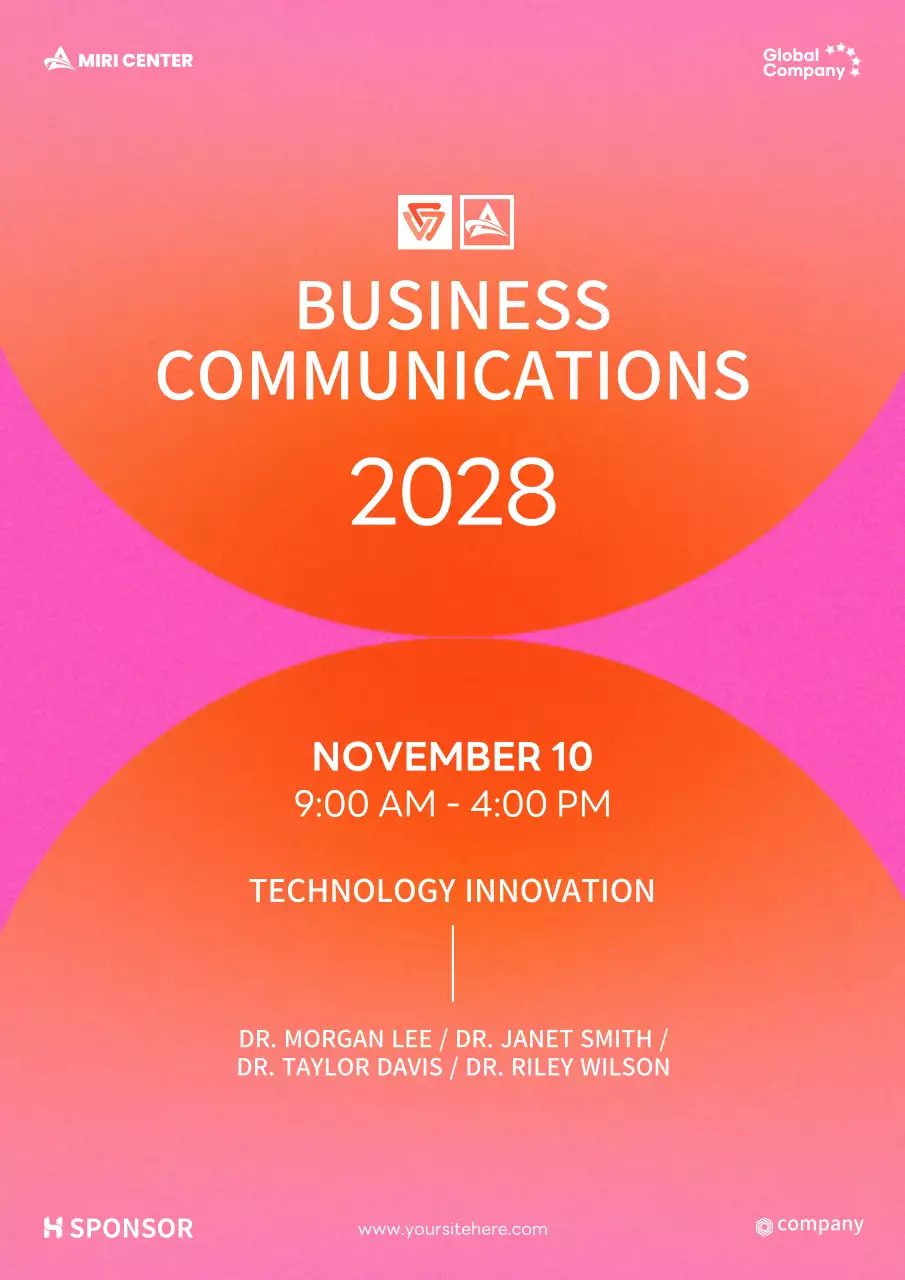 Orange Modern Business Event Poster