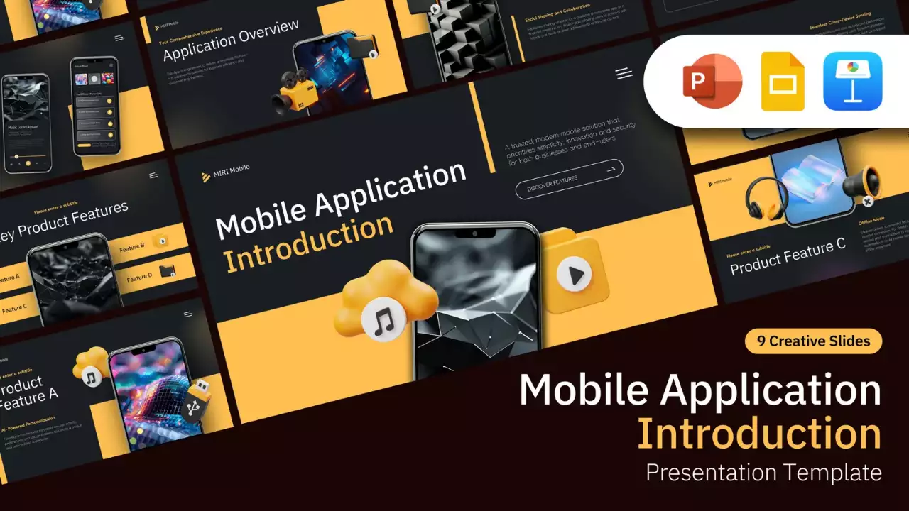 Yellow Modern Mobile Presentation