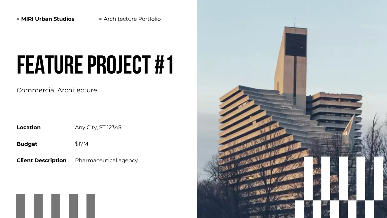 Presentasi Portofolio Arsitektur Modern Abu-abu