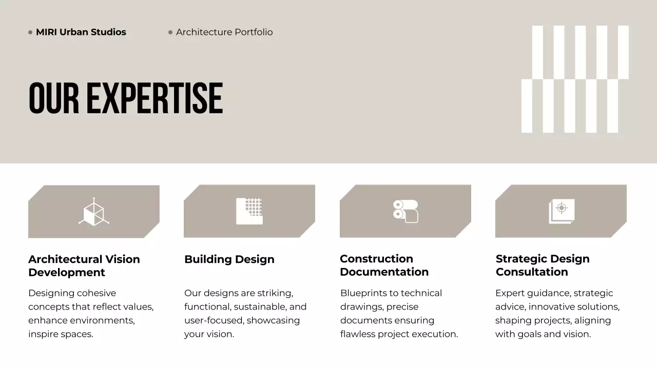 Presentasi Portofolio Arsitektur Modern Abu-abu