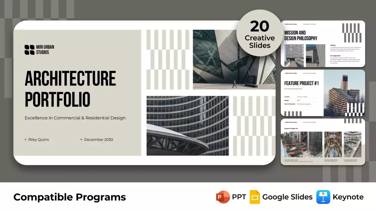 Grey Modern Architecture Portfolio Presentation