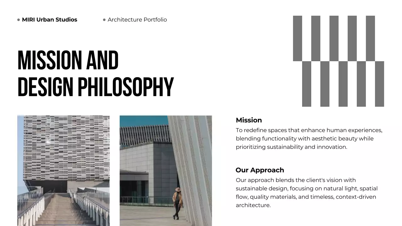 Presentasi Portofolio Arsitektur Modern Abu-abu