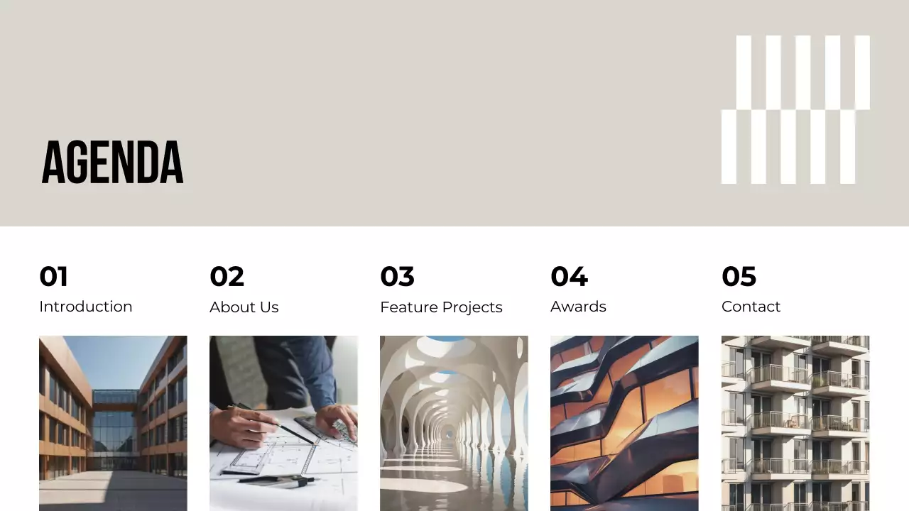 Presentasi Portofolio Arsitektur Modern Abu-abu