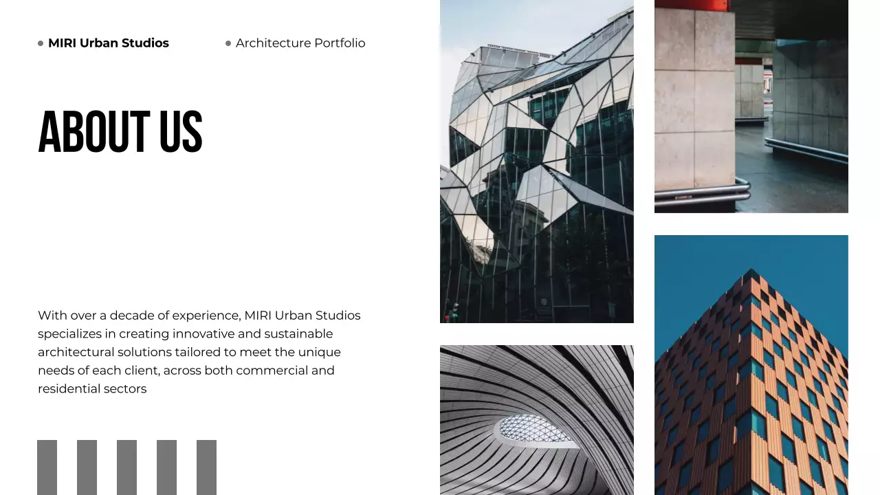 Presentasi Portofolio Arsitektur Modern Abu-abu