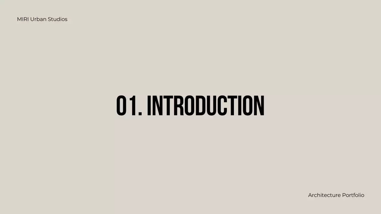 Presentasi Portofolio Arsitektur Modern Abu-abu