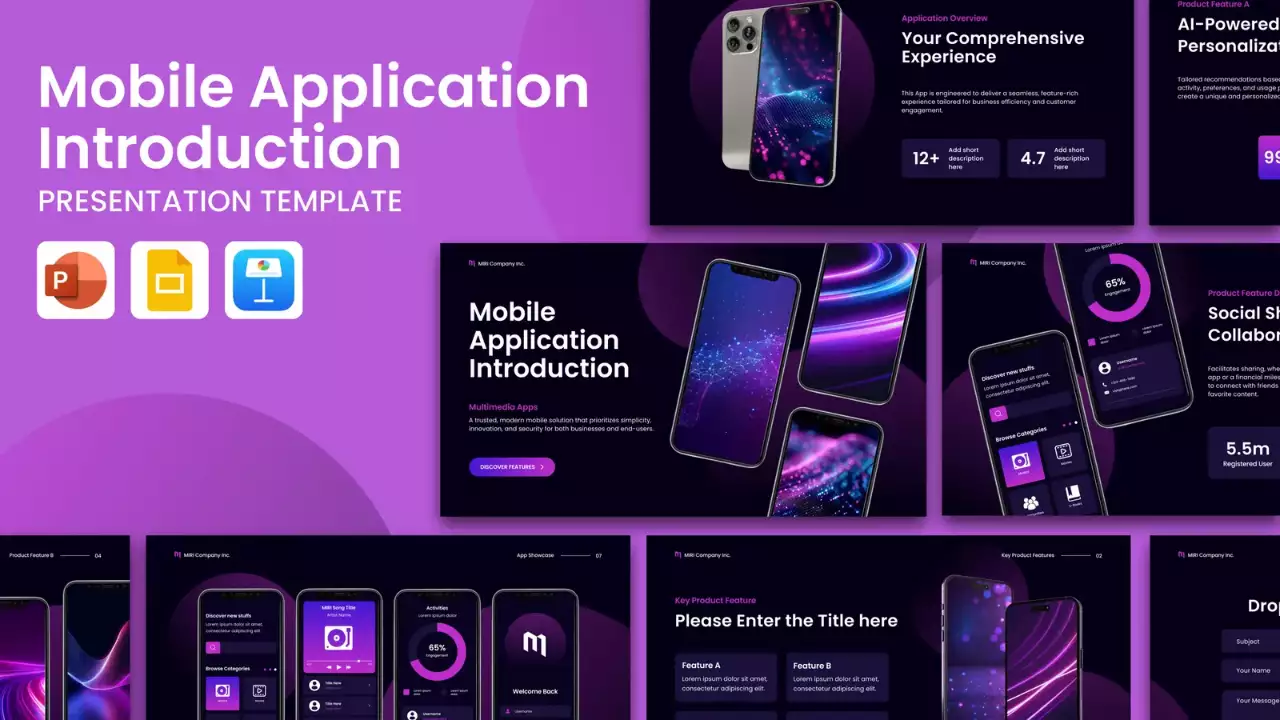 Purple Modern Mobile Guide Presentation
