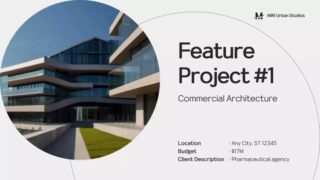 Black Modern Architecture Portfolio Presentation