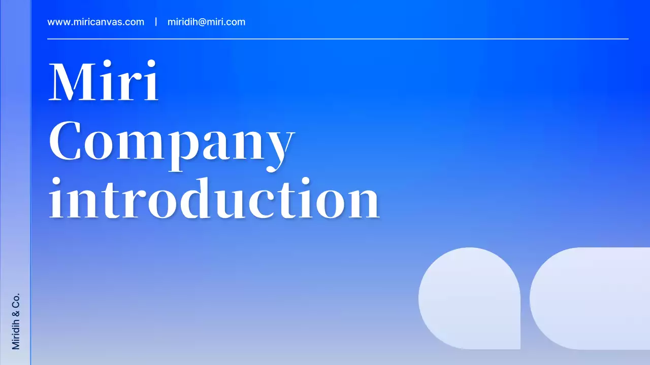 青 モダン 会社紹介 プレゼンテーション