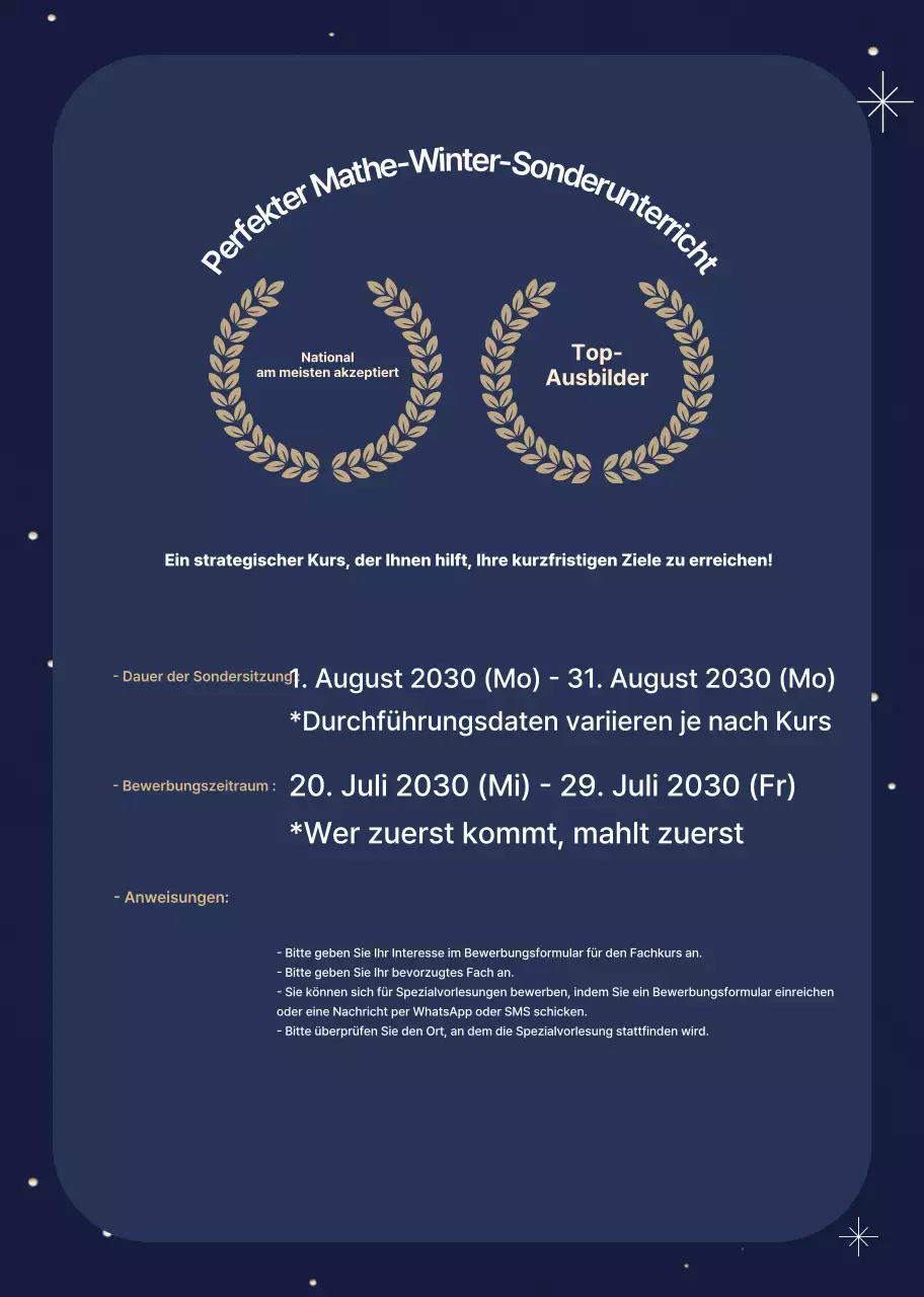 Marineblau Einfache Einstellung von Auszubildenden