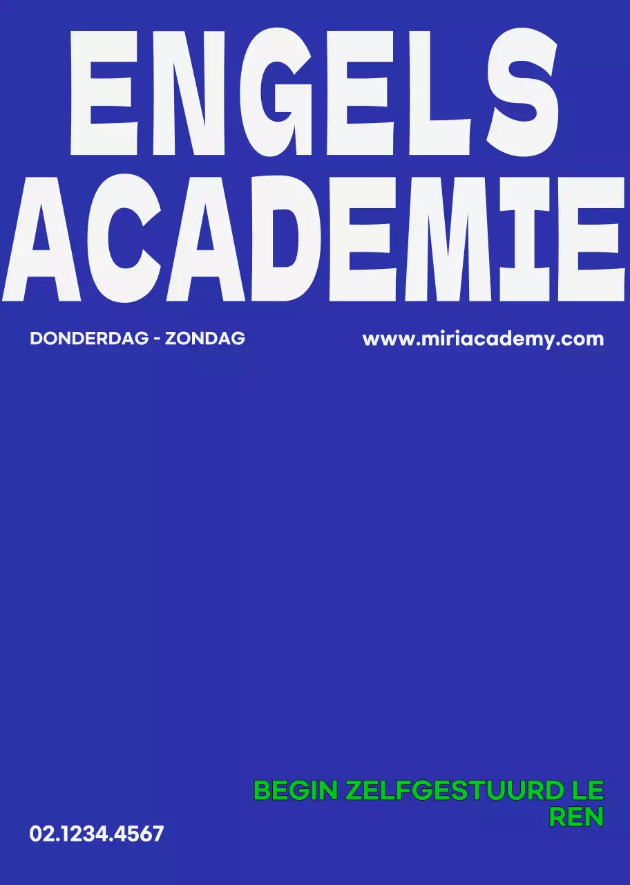 Blauw Modern Onderwijs Advertentie
