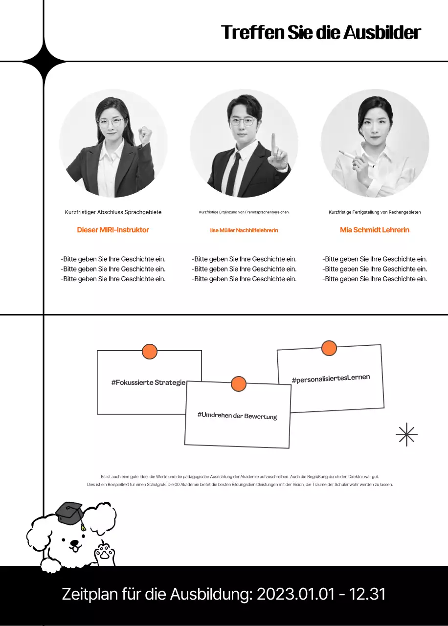 Orange Einfache Bildungsanzeige