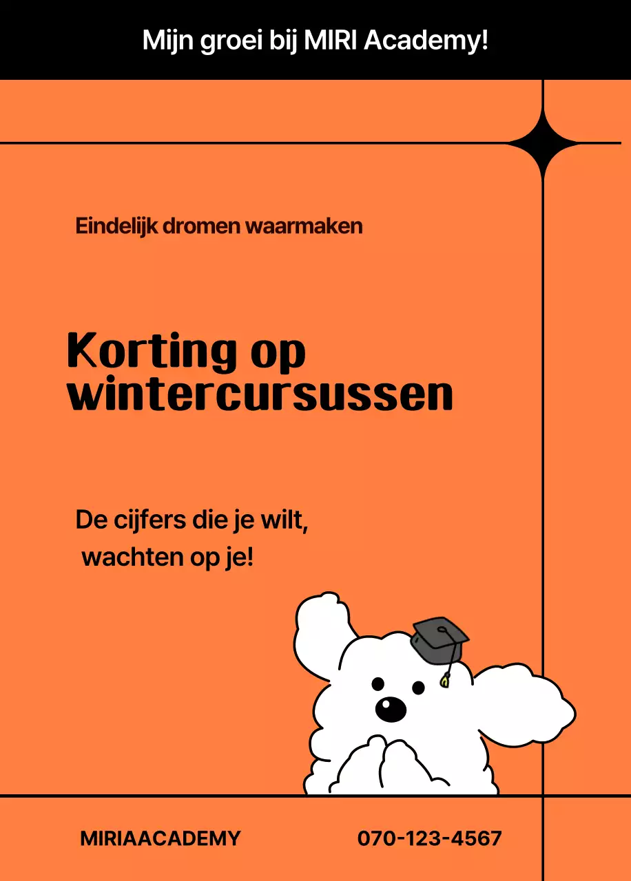 Oranje Eenvoudige Educatieve Advertentie
