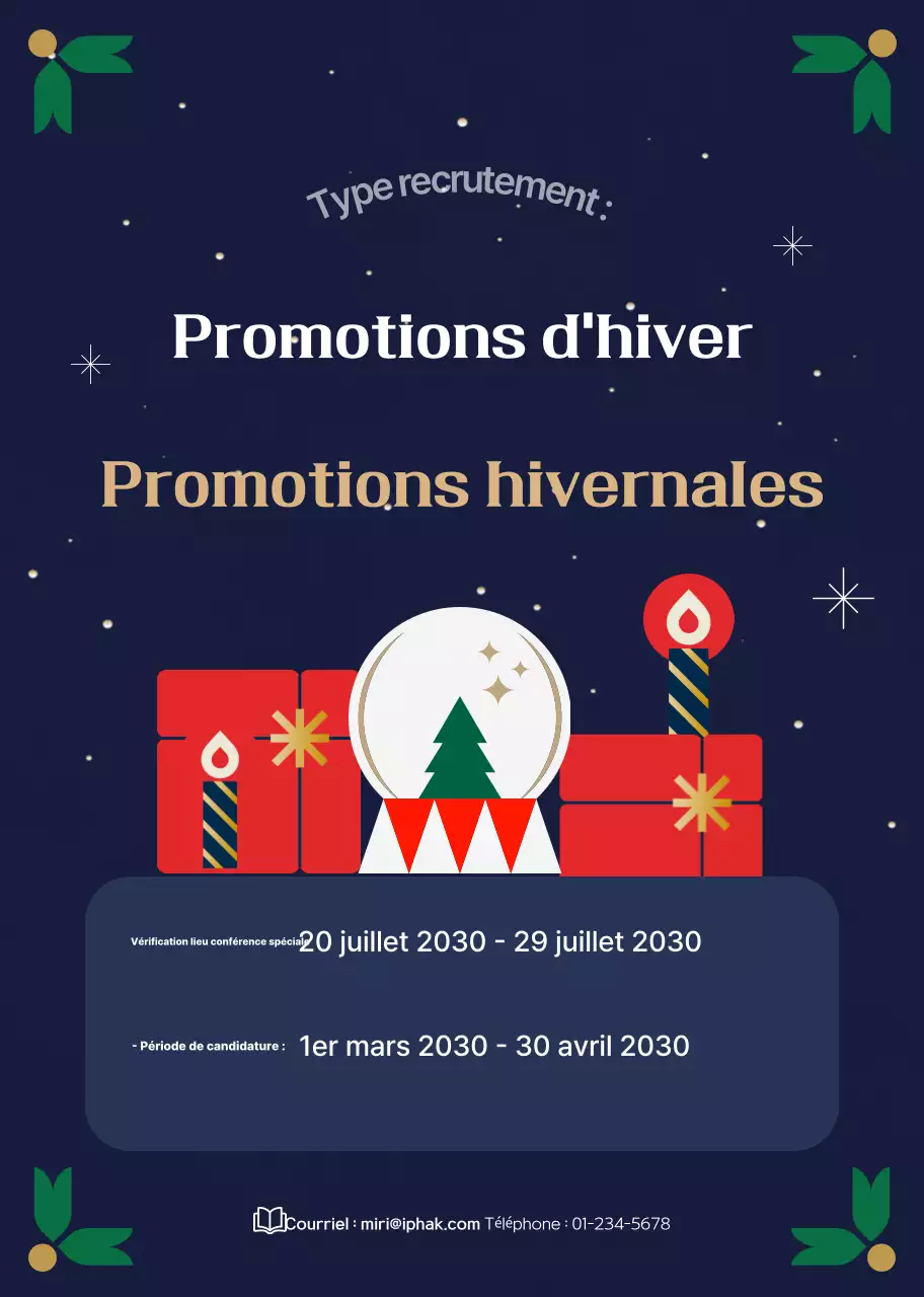 Recrutement de stagiaires simples bleu marine