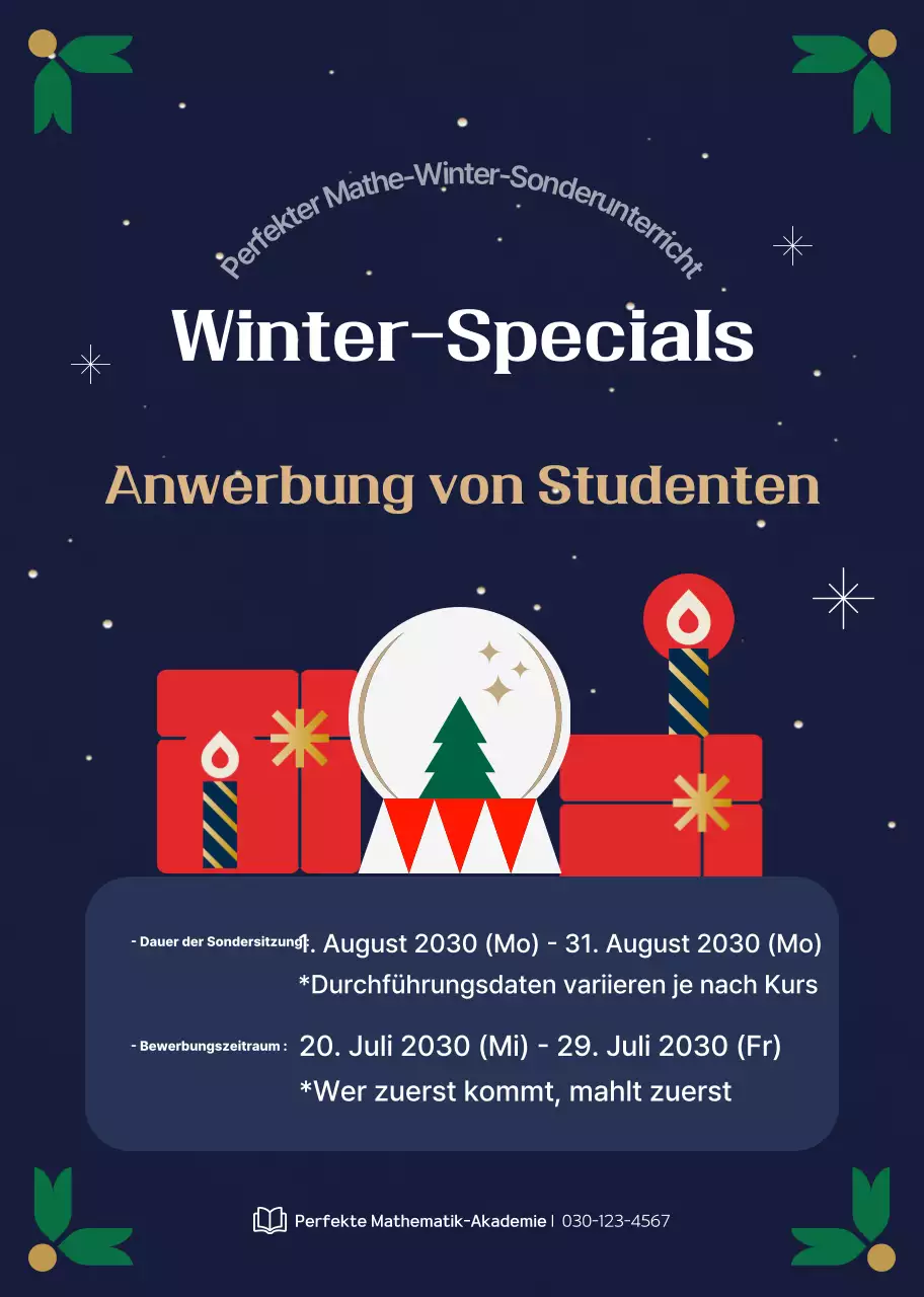 Marineblau Einfache Einstellung von Auszubildenden