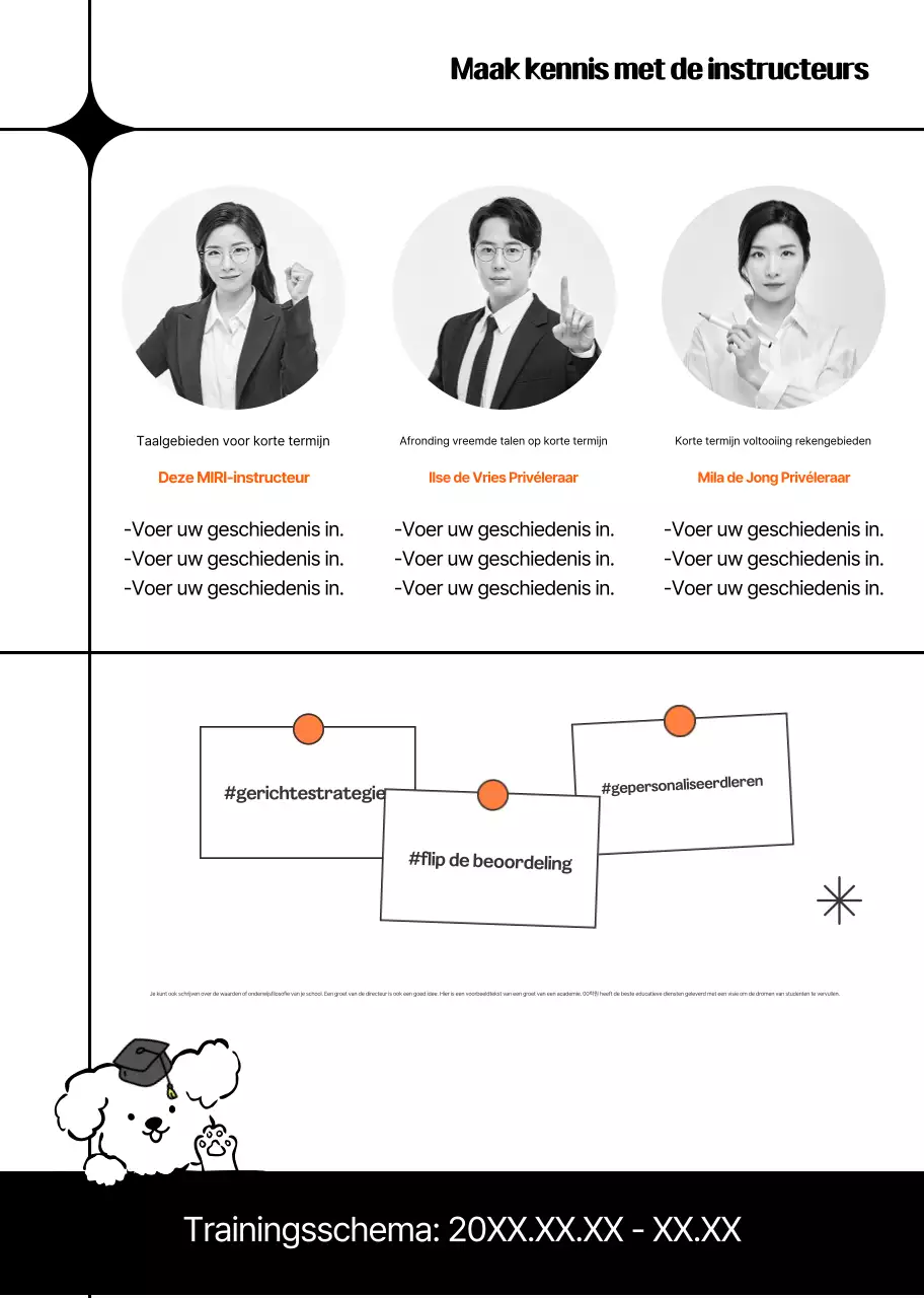 Oranje Modern Onderwijs Advertentie