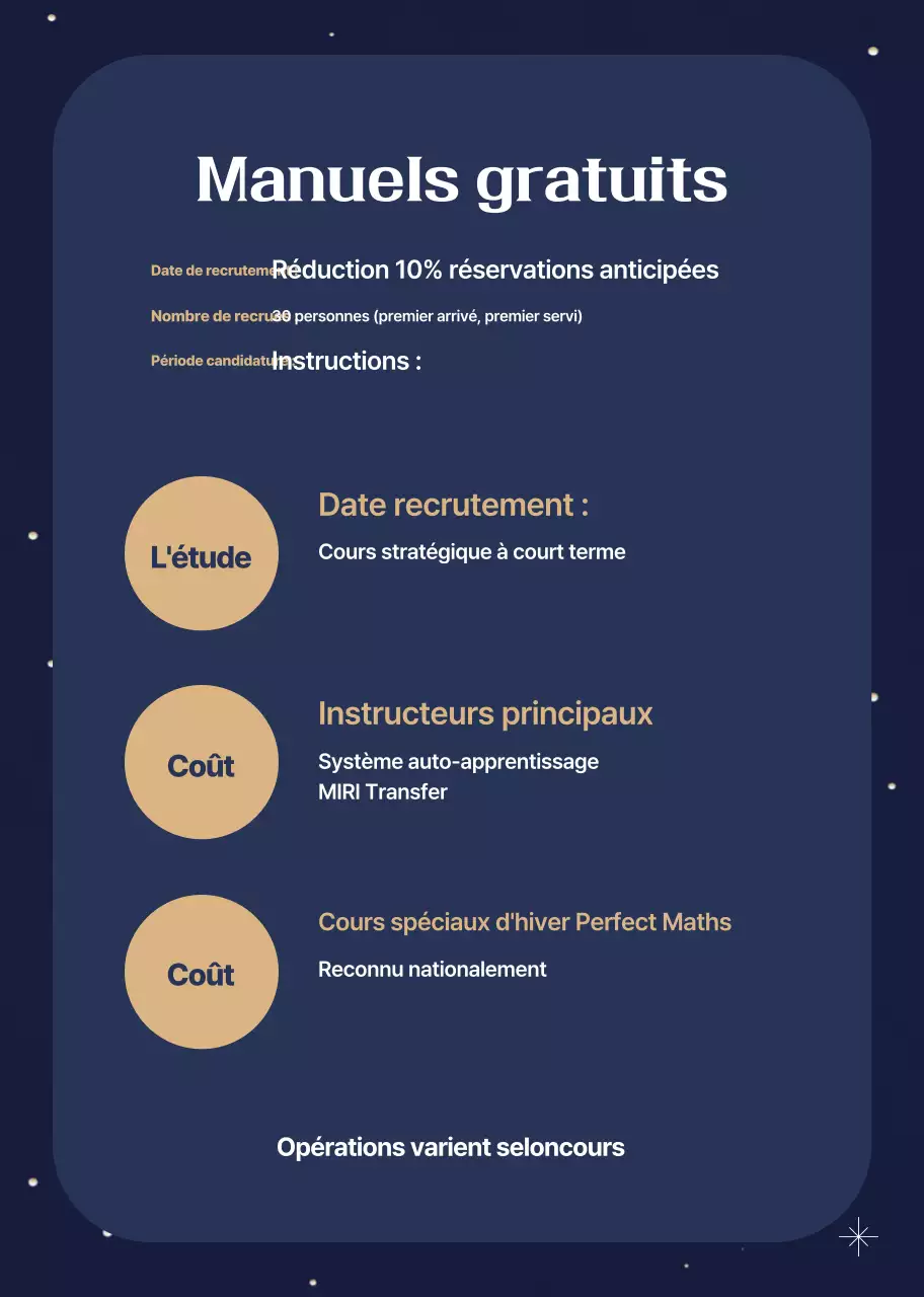 Recrutement de stagiaires simples bleu marine