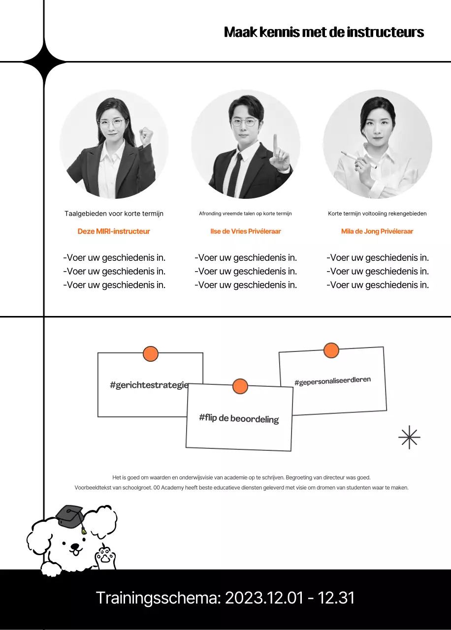 Oranje Eenvoudige Educatieve Advertentie