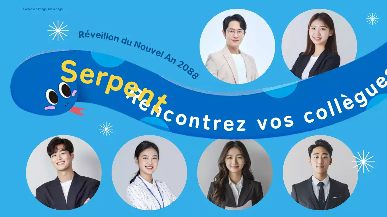 Un événement bleu clair et soigné pour le Nouvel An