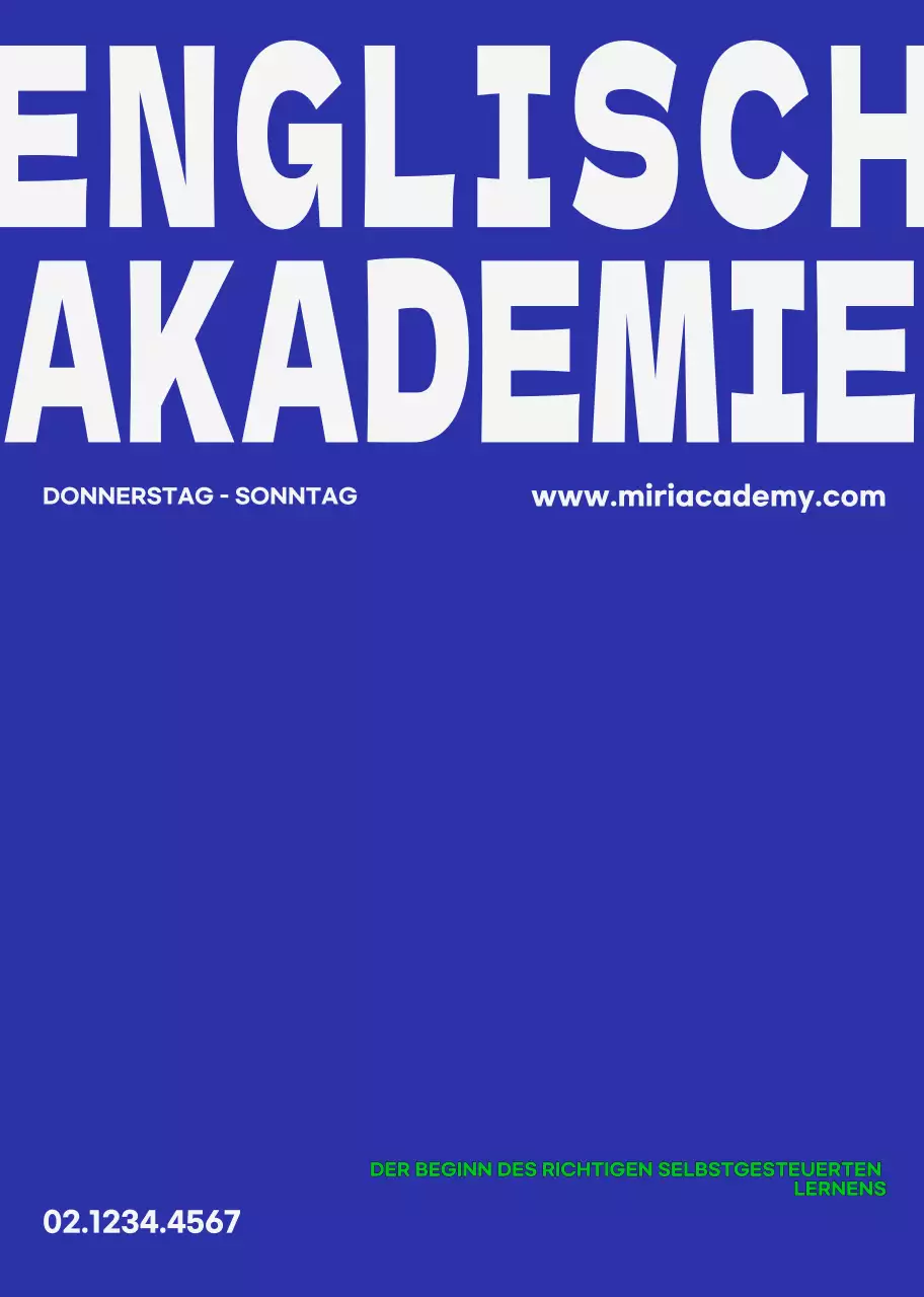 Blue Modern Education Anzeige