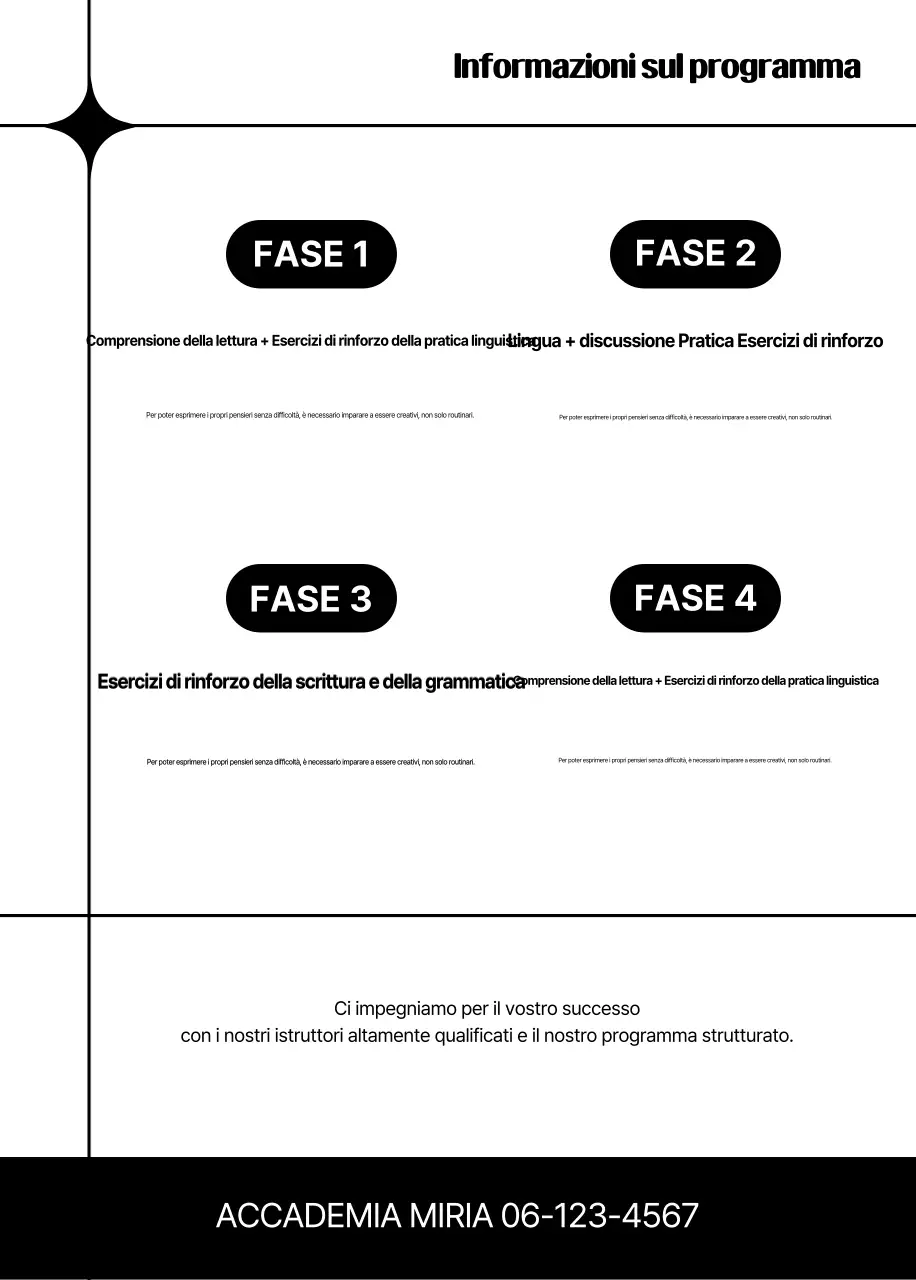 Annuncio educativo semplice arancione
