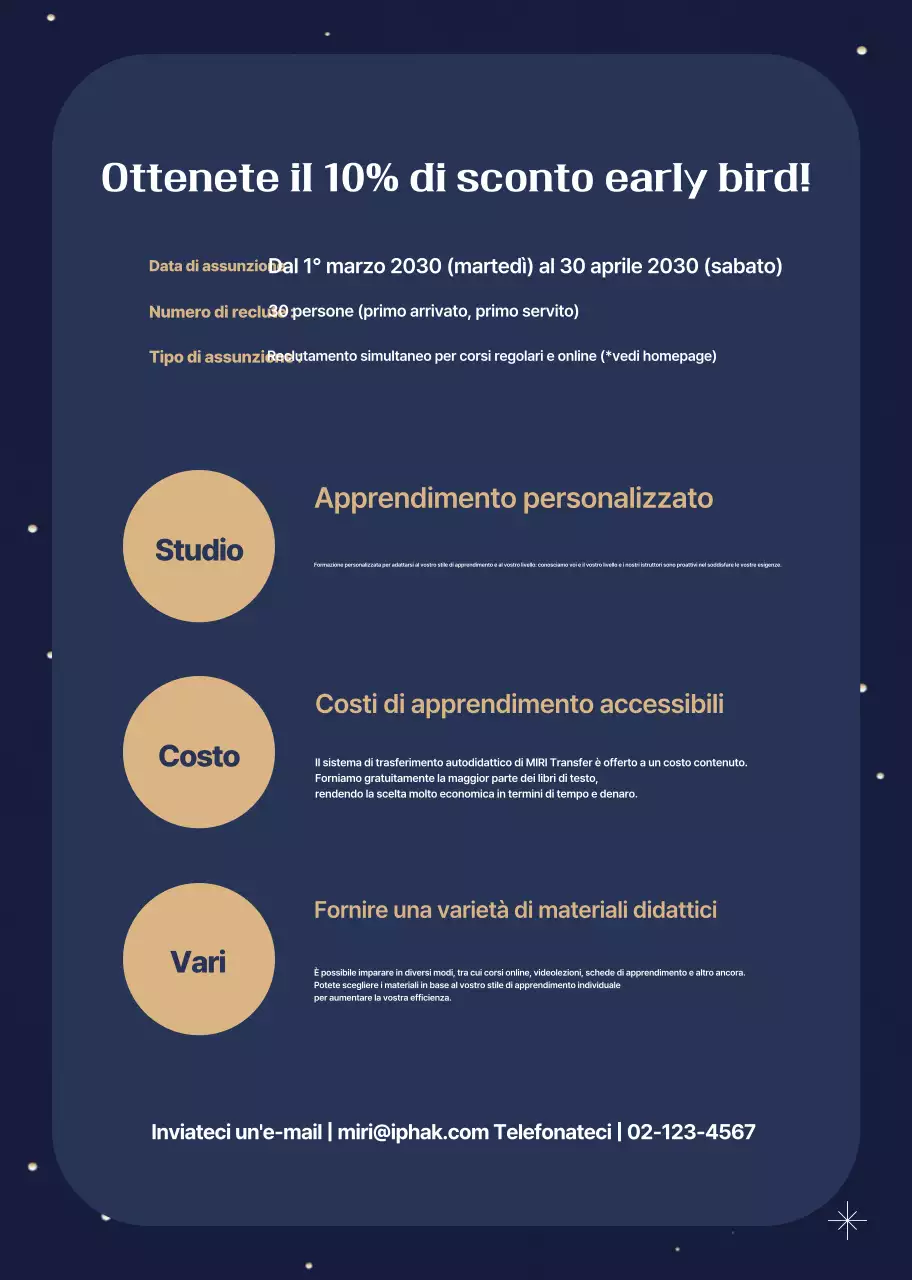Blu Navy Reclutamento semplice di apprendisti