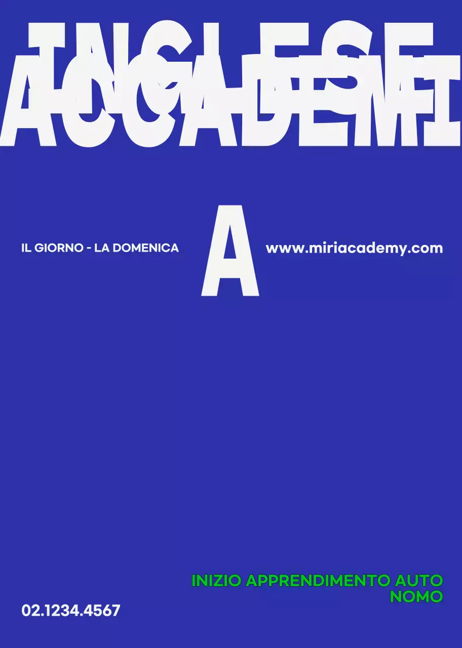 Annuncio blu sull'istruzione moderna