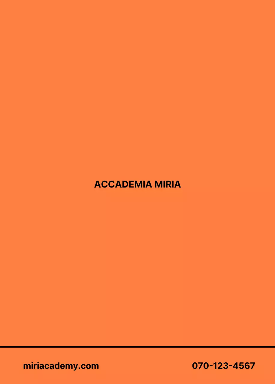 Annuncio educativo semplice arancione