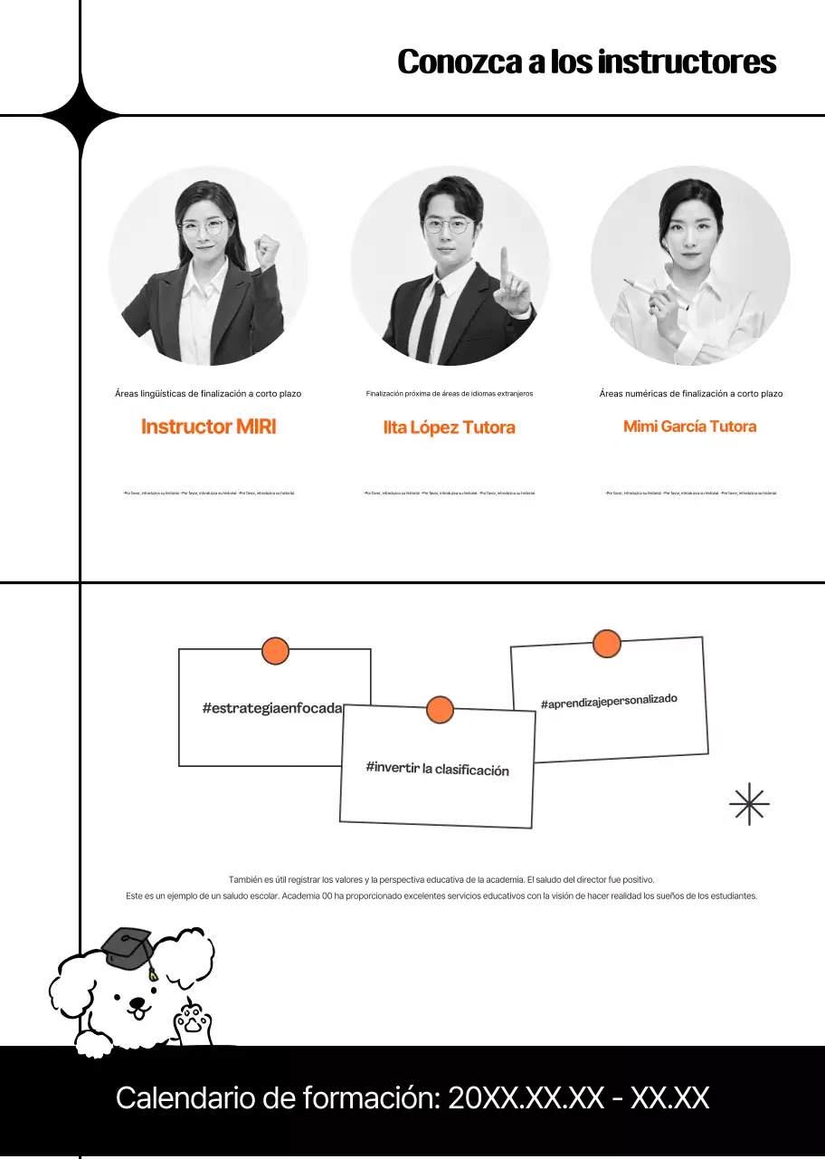 Anuncio de Orange Modern Education