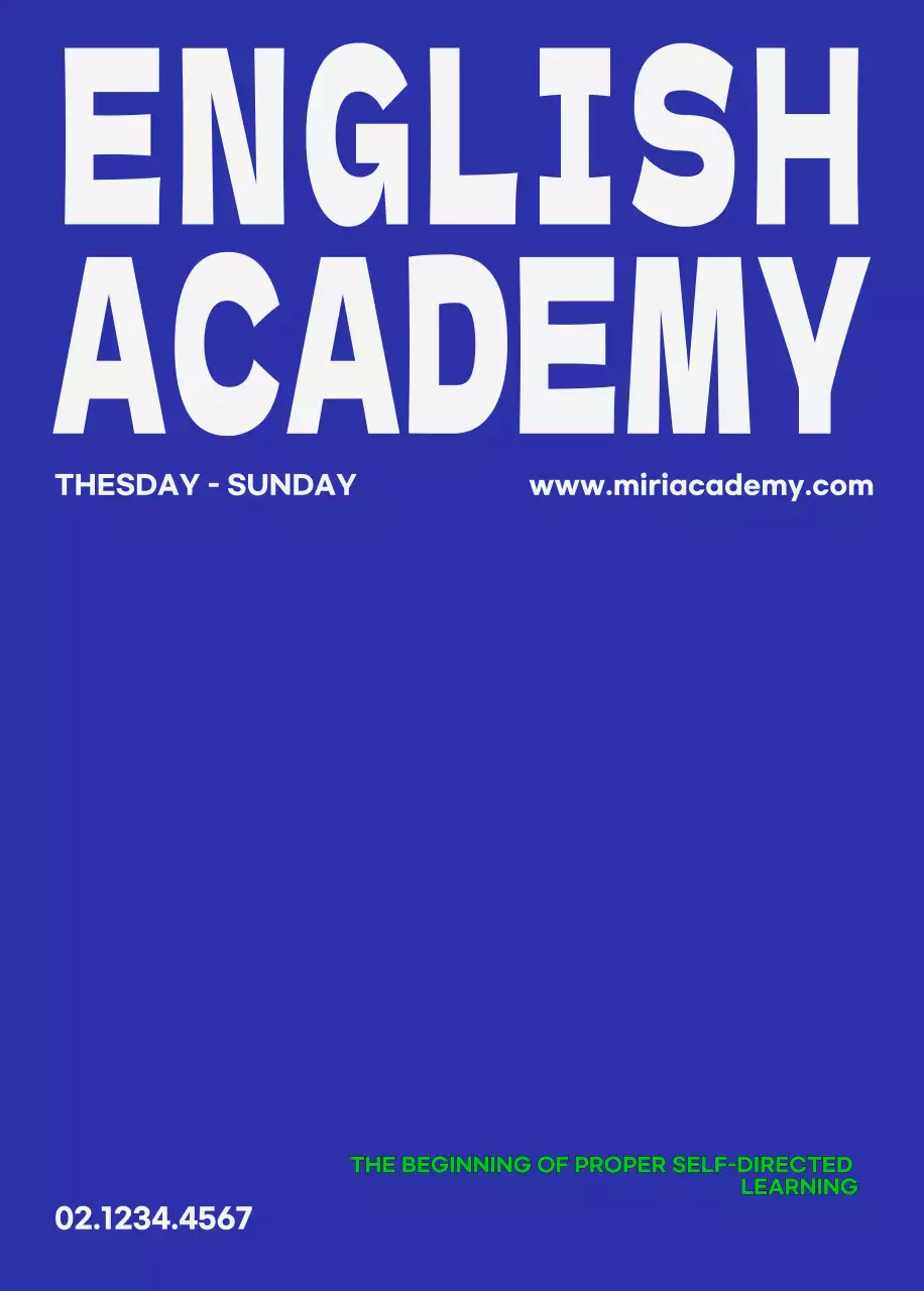 Iklan Pendidikan Sederhana Biru