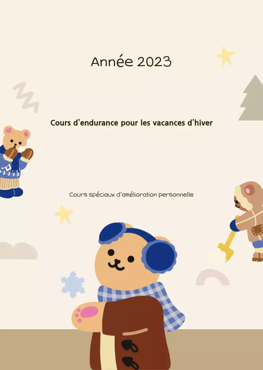 Publicité éducative beige et cosy