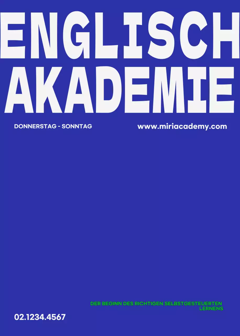 Blue Simple Education Anzeige