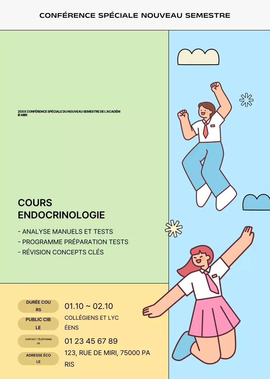 Publicité éducative mignonne