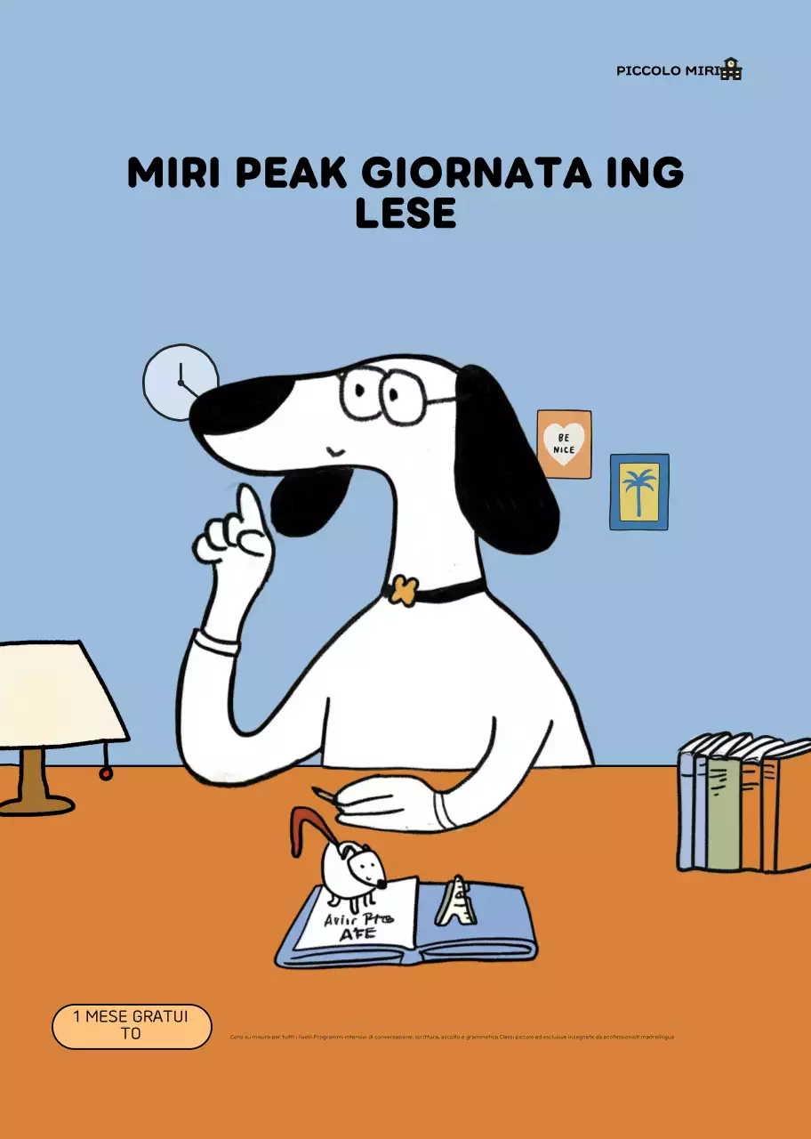 Uno spot azzurro per l'insegnamento della lingua inglese