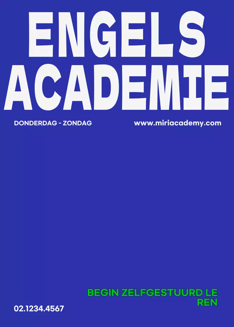 Blue Eenvoudige Onderwijsadvertentie