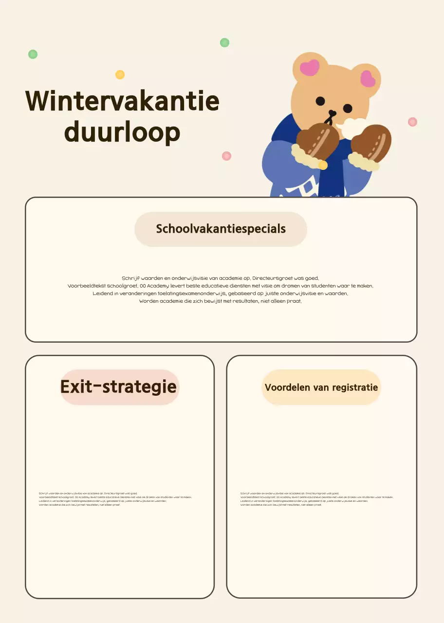 Beige gezellige onderwijs advertentie