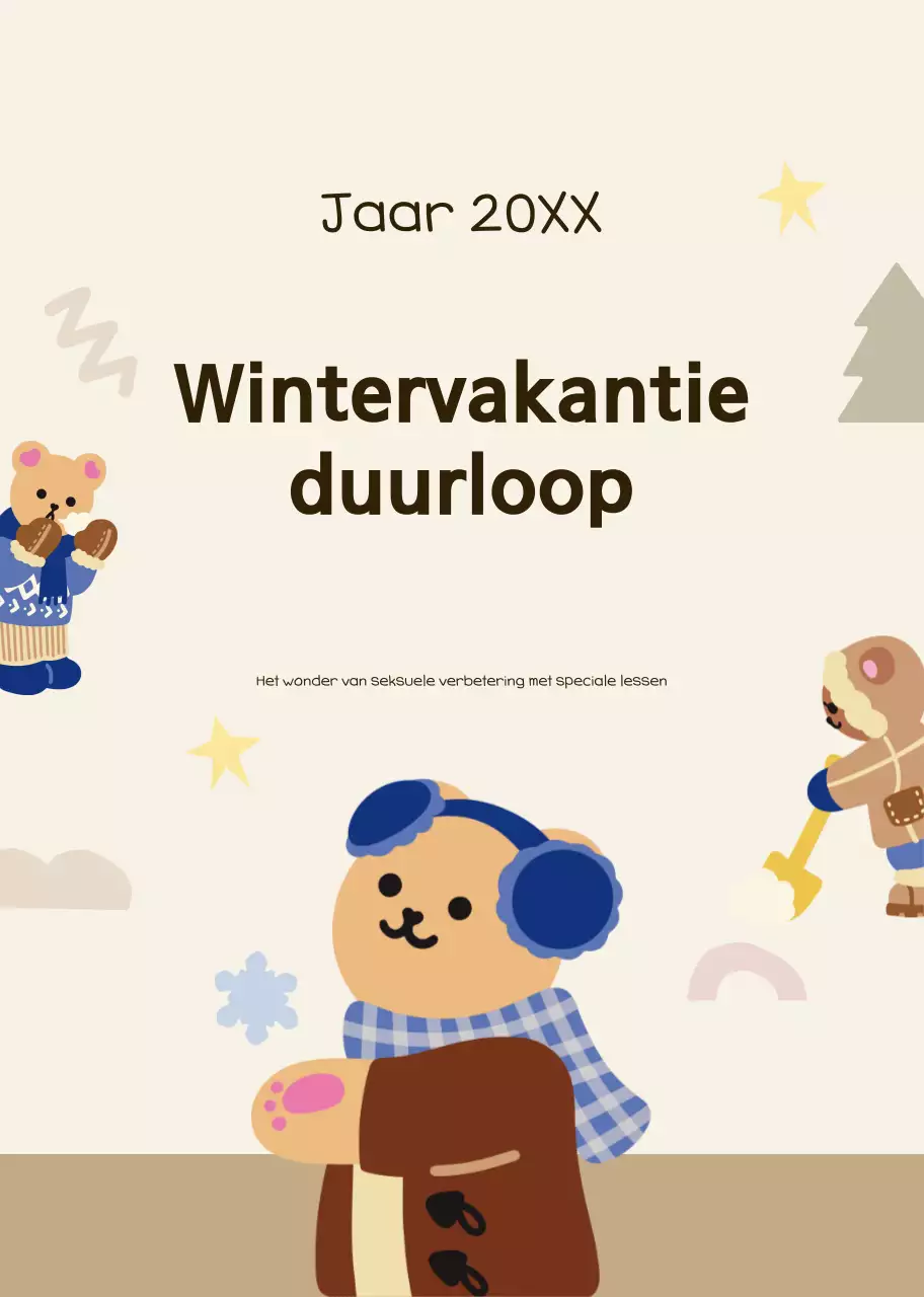 Beige gezellige onderwijs advertentie