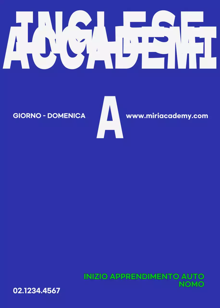 Annuncio educativo blu semplice