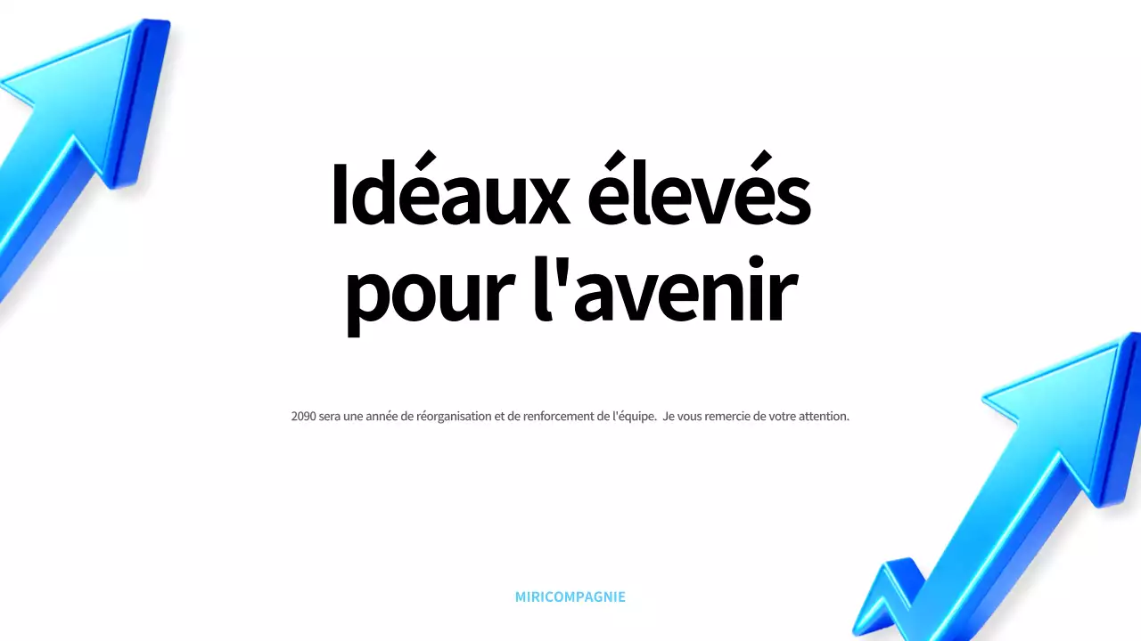 Planification de la réorganisation de Blue Modern