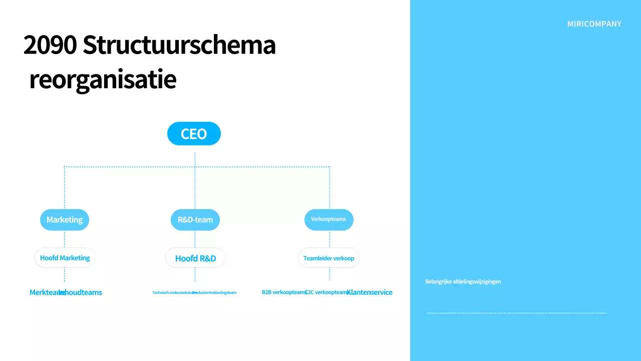 Blue Modern reorganisatieplanning