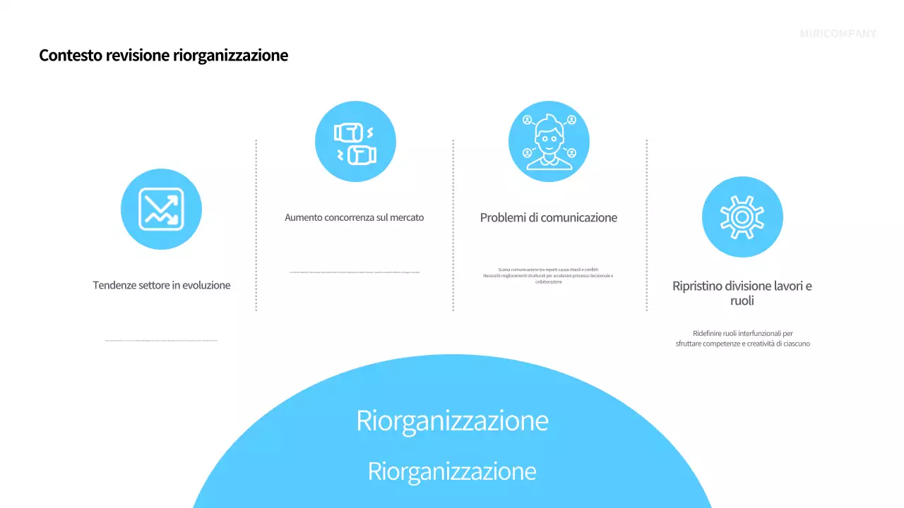 Blu Pianificazione moderna della riorganizzazione