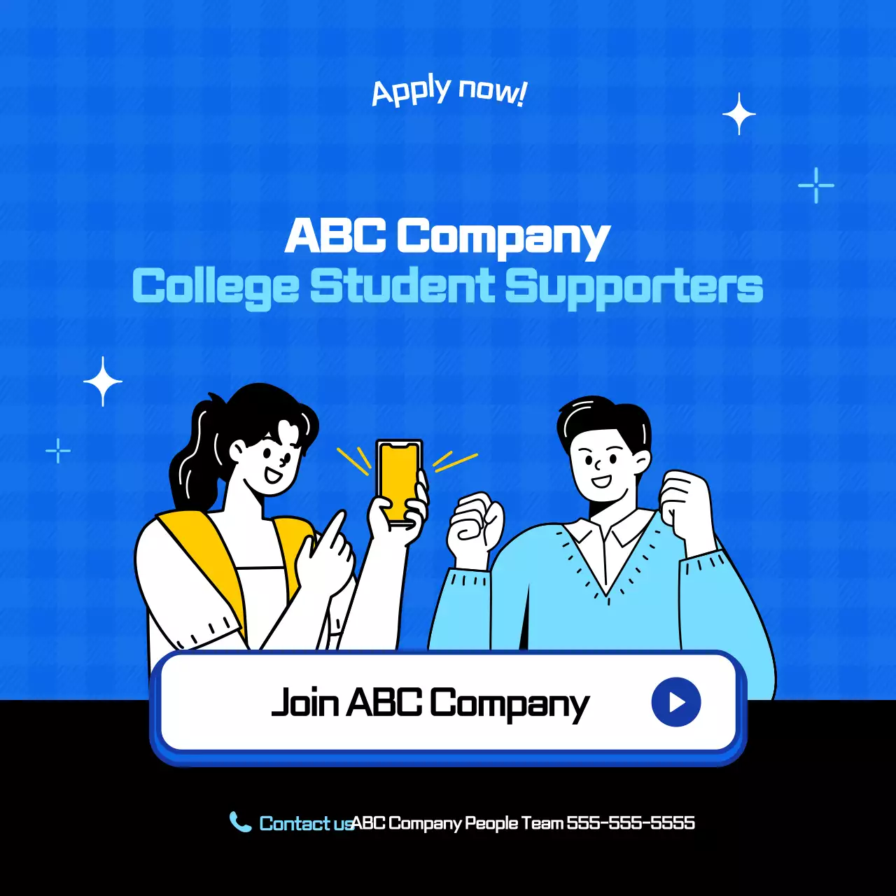 Anúncio de recrutamento Blue Modern Instagram Carousel