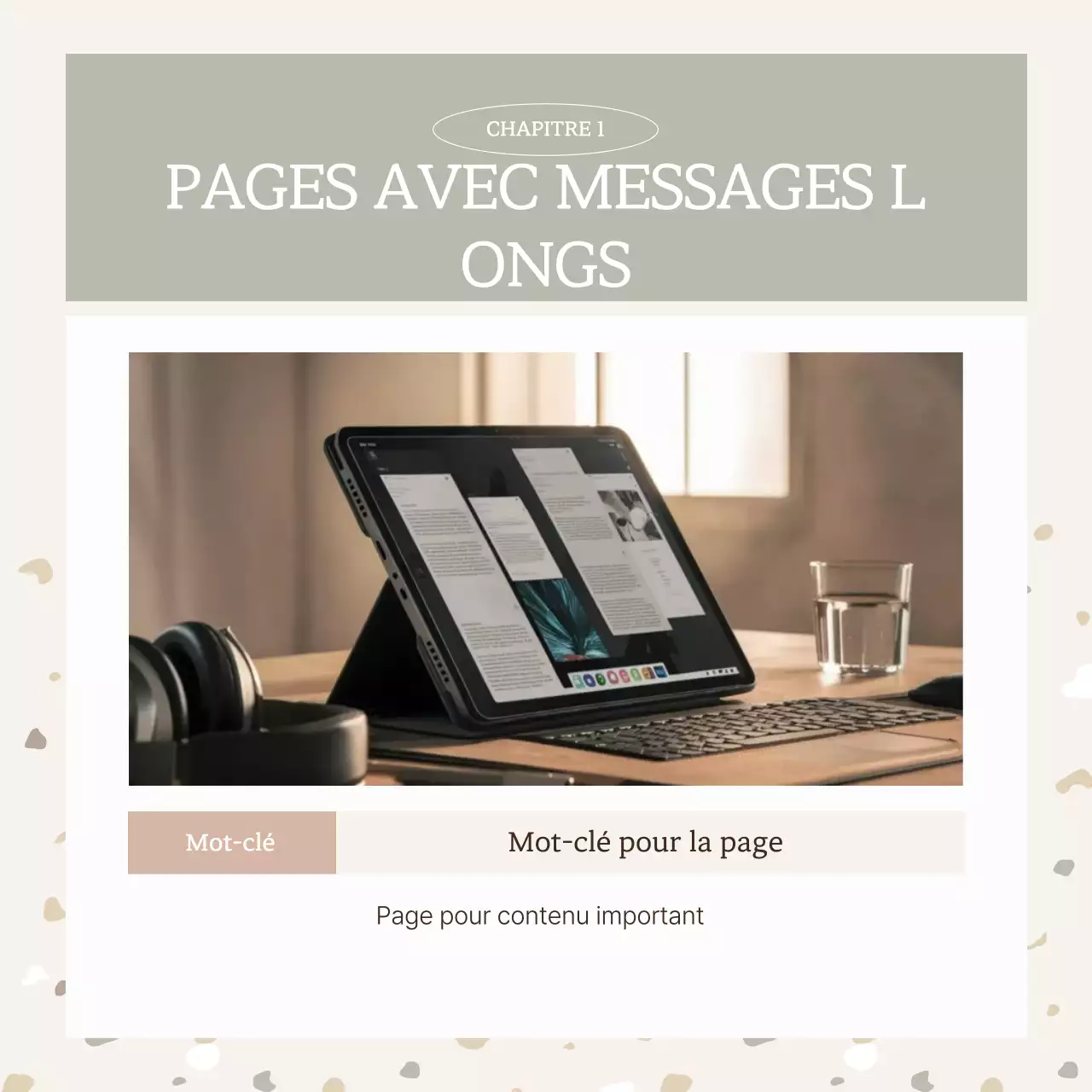 Motif simple de terrazzo dans les tons beige et marron.