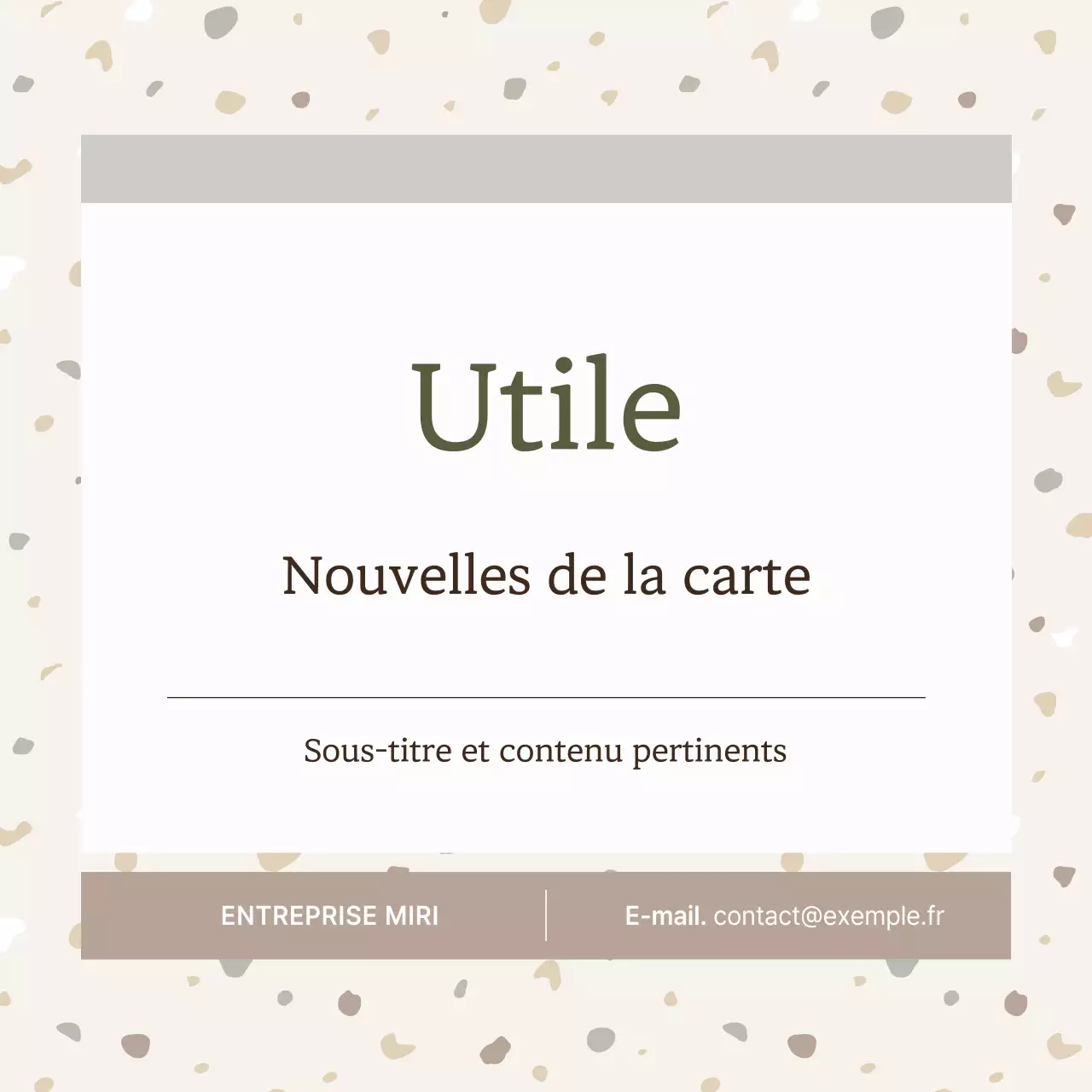 Motif simple de terrazzo dans les tons beige et marron.